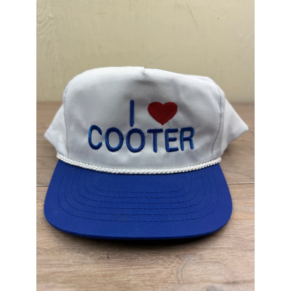 Cobra Caps I Love Cooter Rope Hat Snapback Men's One Size White Blue Red